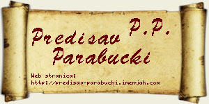 Predisav Parabucki vizit kartica